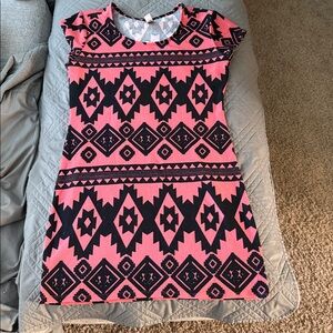 No Boundaries Pink and Black Knit Dress
